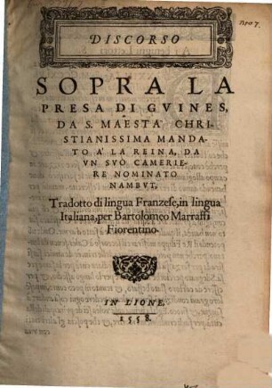 Discorso sopra la presa di Guines