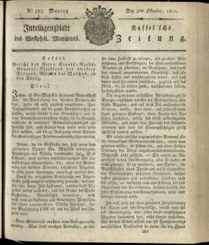 No. 125, Montag den 8ten Oktober 1810