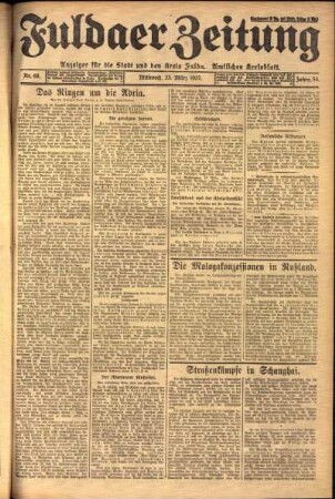 Ausgabe vom Mittwoch, den 23. März 1927.