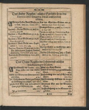 Das Ander Register/ etlicher Sprüche