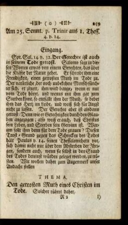 Am 25. Sonnt. p. Trinit. aus 1. Thess. 4. v. 14.