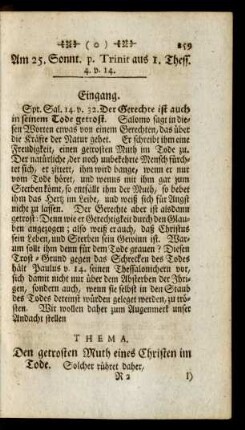Am 25. Sonnt. p. Trinit. aus 1. Thess. 4. v. 14.