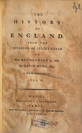 The History Of England : From The Invasion Of Julius Caesar To The Revolution in 1688., 6