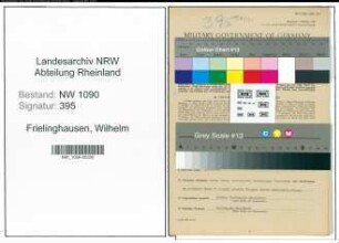 Entnazifizierung Wilhelm Frielinghausen , geb. 28.03.1903 (Landwirt)