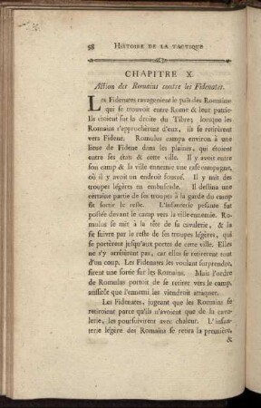 Chapitre X. Action des Romains contre les Fidenates.