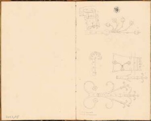 Reiseskizzenbuch 1828: Dom, Halberstadt und Gelnhausen: Details aus Halberstadt und Gelnhausen