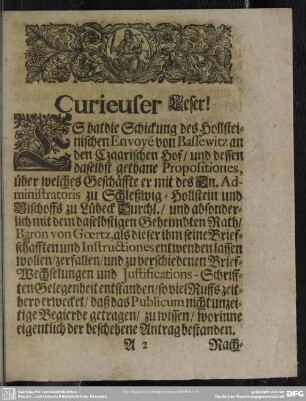 Curieuser Leser!