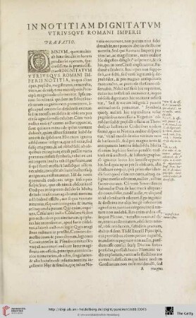 In Notitiam Dignitatvm vtrivsque Romani Imperii