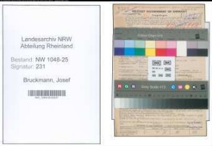 Entnazifizierung Josef Bruckmann , geb. 21.12.1909 (Metzger)
