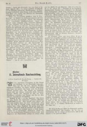 10: München: IX. Internationale Kunstausstellung, [3], F.A. von Kaulbach-Ausstellung - Luitpold-Gruppe