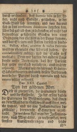 Das XXII. Capitel. Von der göldenen Ader