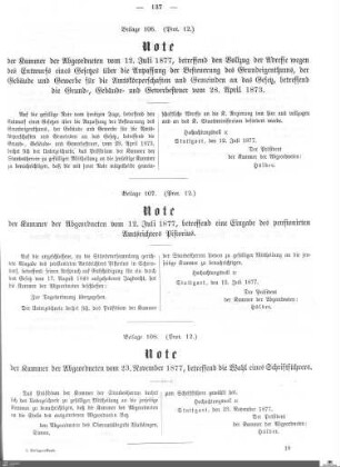 Beilagen zu Protokoll, 12. Sitzung
