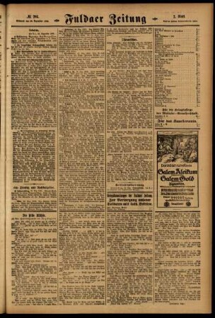 Zweite Ausgabe vom Mittwoch, den 20. Dezember 1916.