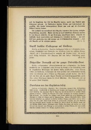 Bulgarischer Vormarsch auf der ganzen Dobrudscha=Front.