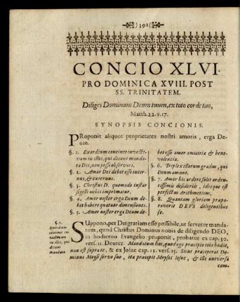 Concio XLVI. Pro Dominica XVIII. Post SS. Trinitatem.