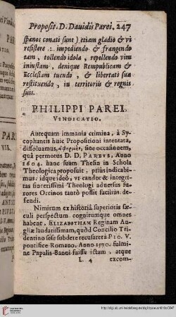 Philippi Parei Vindicatio