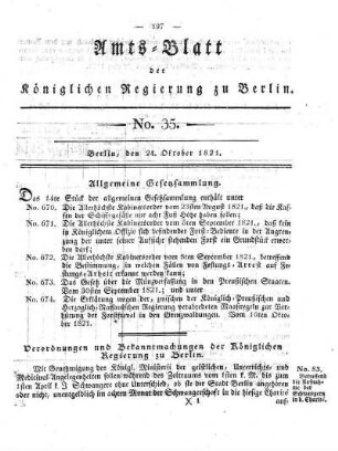 No 35, 24. Oktober 1821