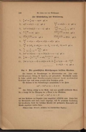 Kap. 8. Die gemischten Gleichungen dritten Grades.
