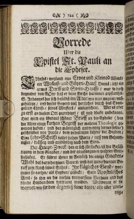 Vorrede Uber die Epistel St. Pauli an die Epheser.