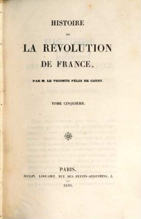 Histoire de la Révolution de France. 5