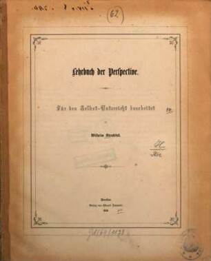 Lehrbuch der Perspective
