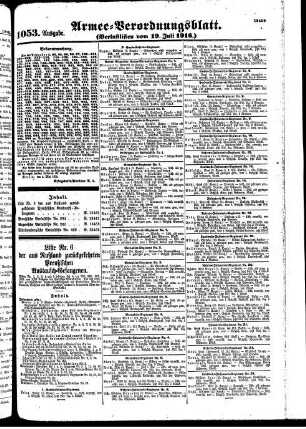 1053.Ausgabe. Mittwoch, 19. Juli 1916