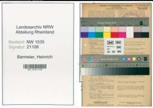 Entnazifizierung Heinrich Barmeier , geb. 25.12.1902 (Chemotechniker)