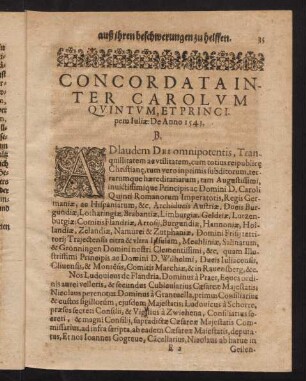 35-44, Concordata inter Carolum Quintum