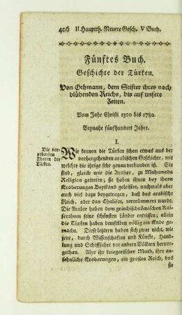 Fünftes Buch. Geschichte der Türken