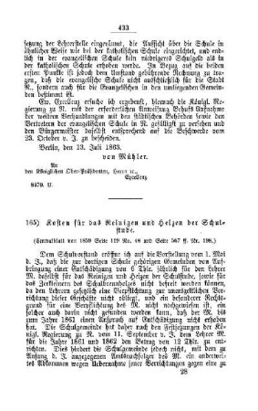 Kosten für das Reinigen und Heizen der Schulstube : [V. Elementarschulwesen]