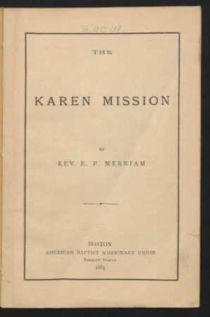 The Karen mission