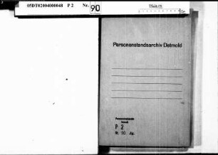 Zivilstandsregister der Juden der Gemeinde Ossendorf, Kreis Warburg mit den Orten Ossendorf und Nörde (GHT 1815 [1802]-1821, GHT 1809 1811 1812, A 1811 1812). (Gemeinde: Ossendorf)
