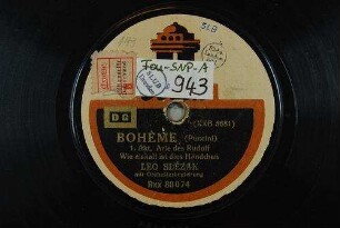 Bohème : 1. Akt, Arie des Rudolf; Wie eiskalt ist dies Händchen / (Puccini)