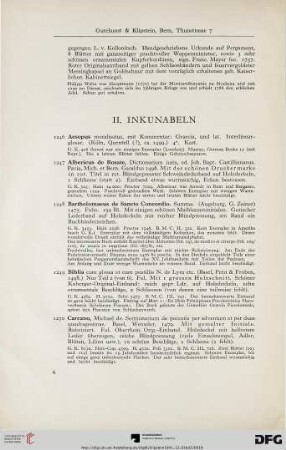 II. Inkunabeln (Nr. 1246-1285)