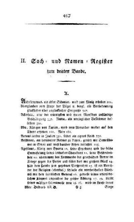 II. Sach- und Namen-Register zum dritten Bande