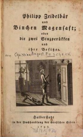 Philipp Zeidelbär und Binchen Magensaft; oder die zwei Stuzperükken und ihre Besitzer