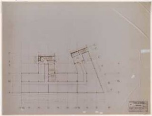 Geschäftshaus Knesebeckstraße/Kurfürstendamm, Berlin-Charlottenburg: 2. Bauabschnitt: Grundriss 3.OG (mit Decke) 1:100