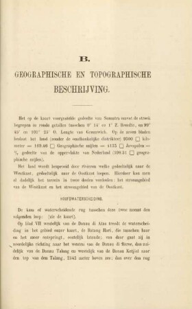 B. Geographische en topographische beschrijving