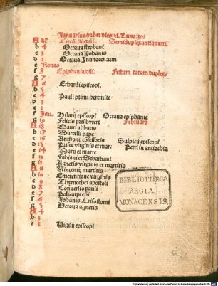 Breviarium Argentinense : [1-4], 1. Kalendarium