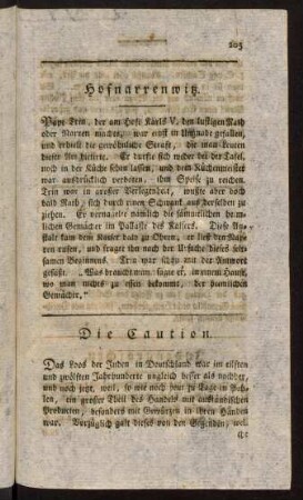 205-217, Die Caution - Altdeutscher Schimpf.