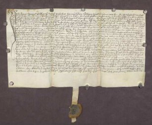 Gült-Verschreibung der verwitweten Anna Eckhart und der verwitweten Elisabeth List zu Mühlhausen gegen Dietrich von Gemmingen