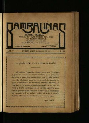 Palabras de Juan Pablo Echagüe