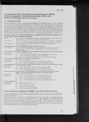 II.1 Exzellenzcluster