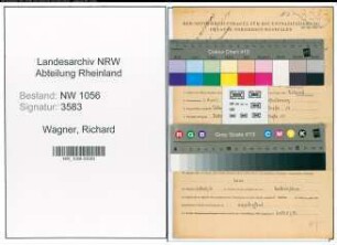 Entnazifizierung Richard Wagner , geb. 03.04.1908 ()