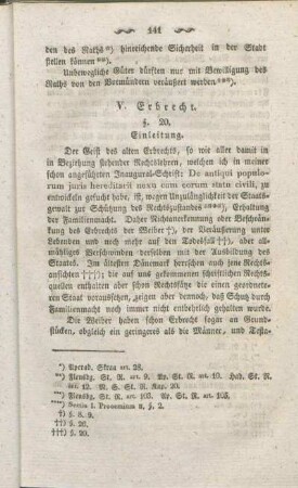 V. Erbrecht.