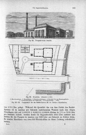Fig. 82. Perspektivische Ansicht ; Abbildung: Fig. 83. Grundriss