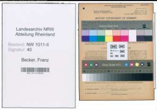 Entnazifizierung Franz Becker , geb. 29.10.1893 (Radiomechaniker)