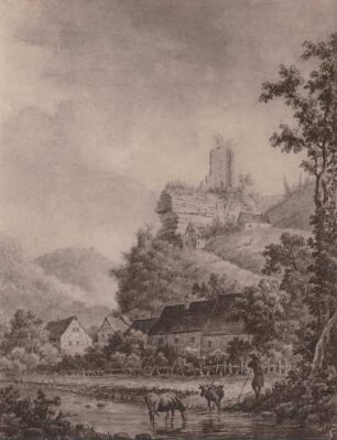 Elmstein. Blick zur Ruine. 1843