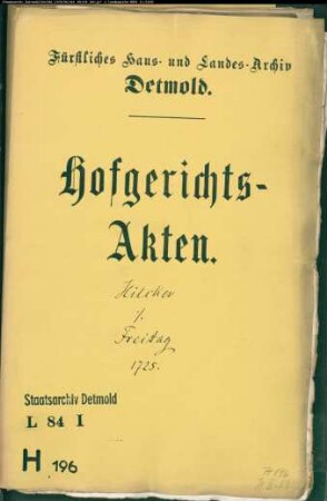 Hilker, Johann Tönies zu Greste gegen Freytagsche zu Greste - Beseitigung eines Schlings