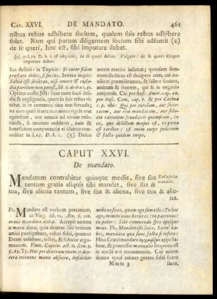 Caput XXVI. De mandato